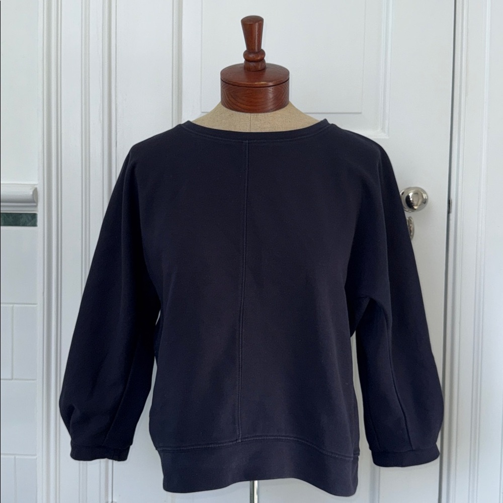 Caroll Paris cotton top Navy Blue Womens Size S - Picture 2 of 13